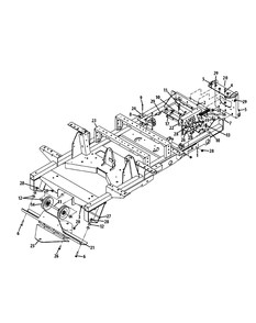 Frame Diagram and Parts List for S7232-D 53BY8DU8750-312HP Cub Cadet Lawn Tractor